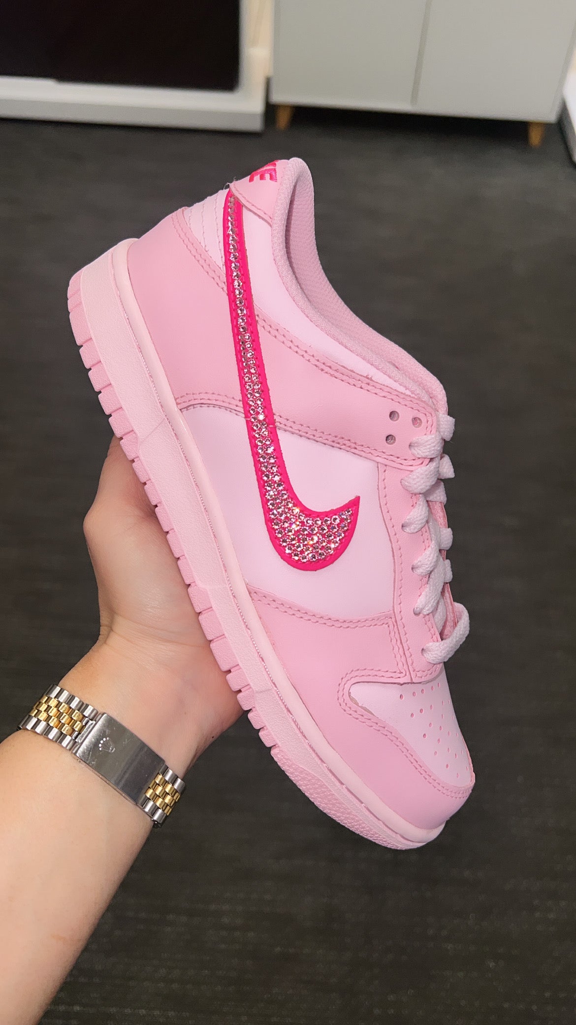 Custom Painted Nike Air force 1 Triple Pink (Start To Finish) 