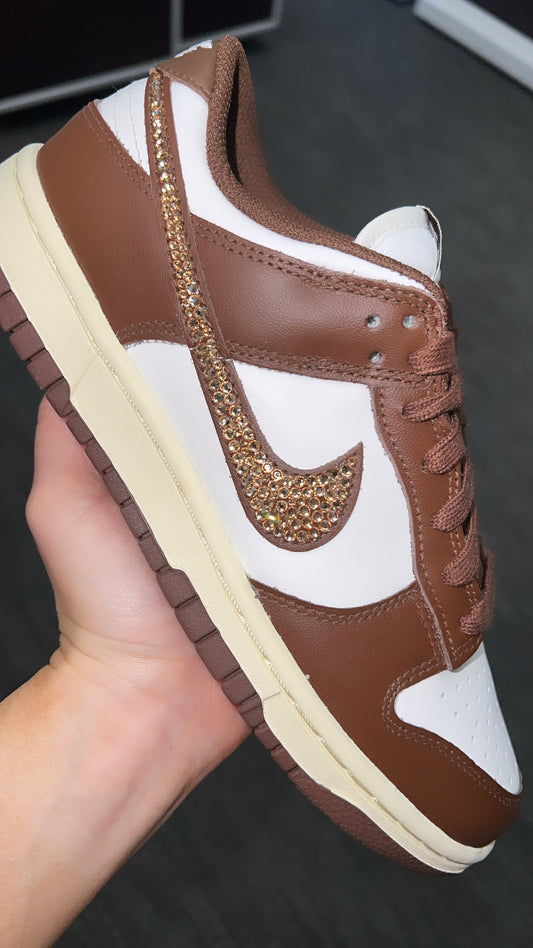 Nike Dunk Low "Cacao" with Swarovski Crystals