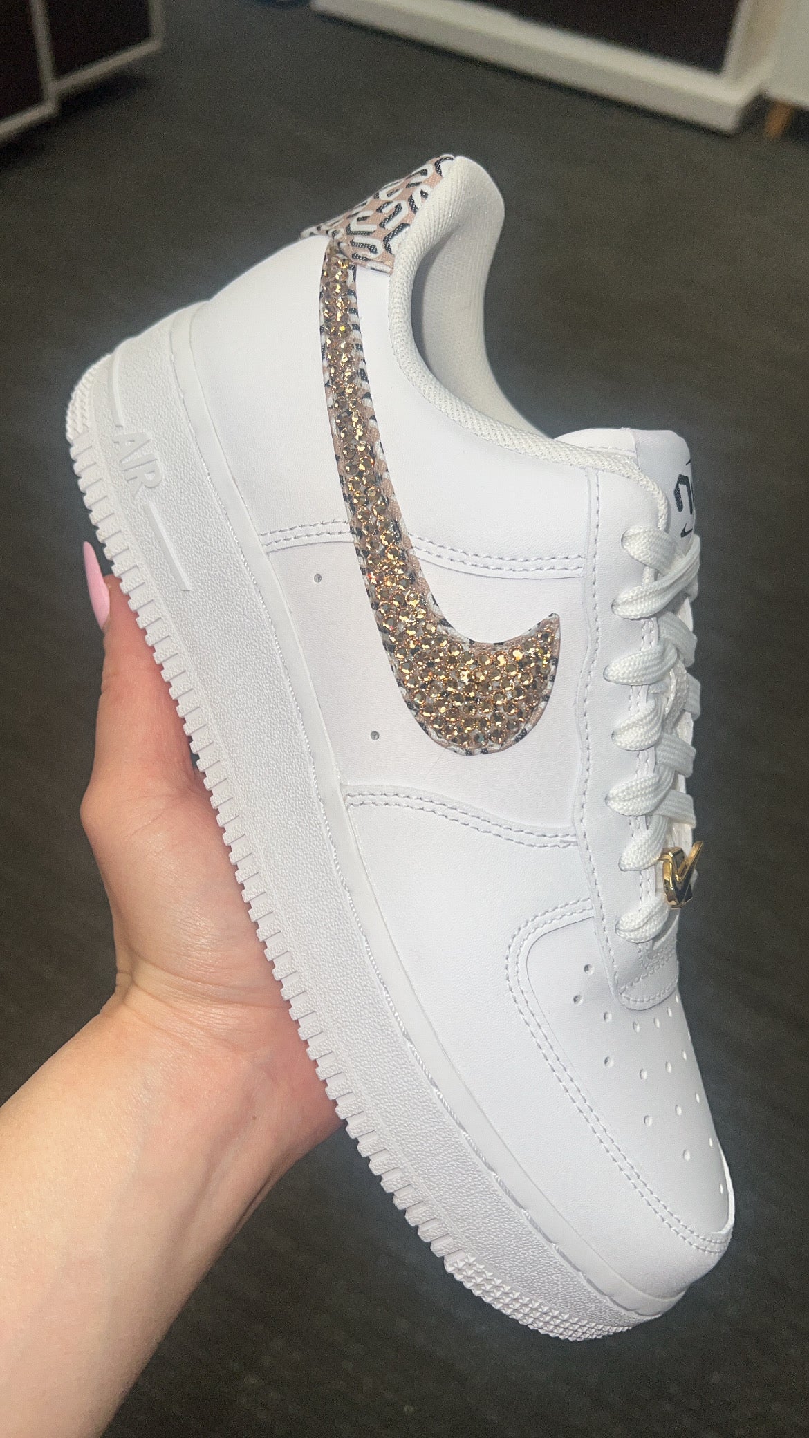 United Nike Air Force 1 with Swarovski Crystals
