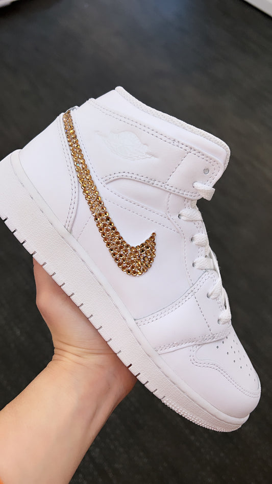 Air Jordan 1 Mid with Swarovski Crystals