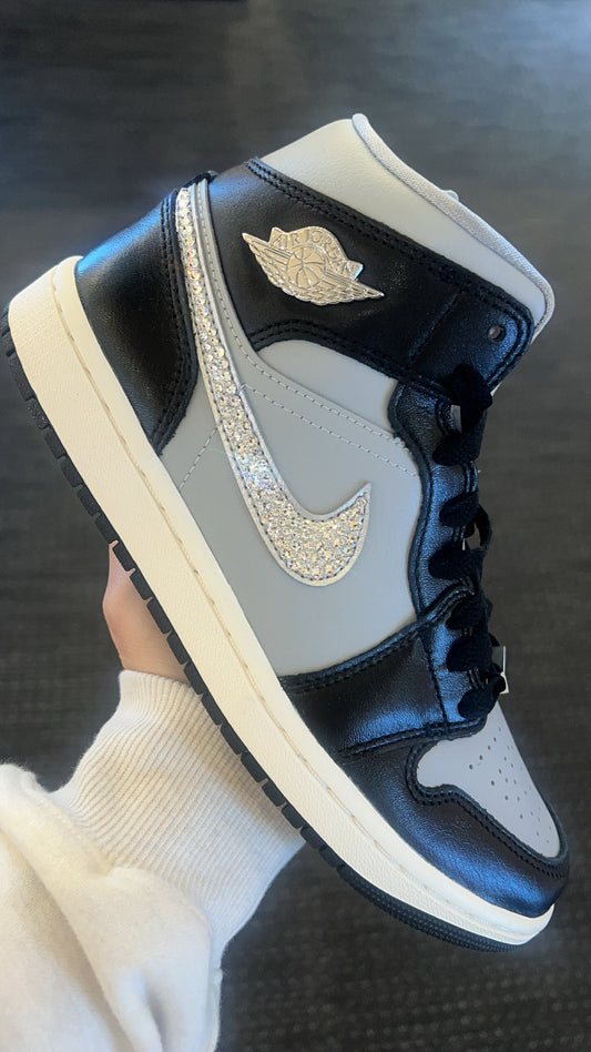 Air Jordan 1 Mid with Swarovski Crystals