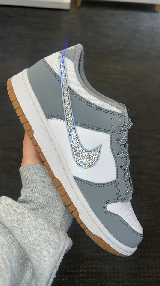 Nike Dunk Low "Smoke Grey" with Swarovski Crystals