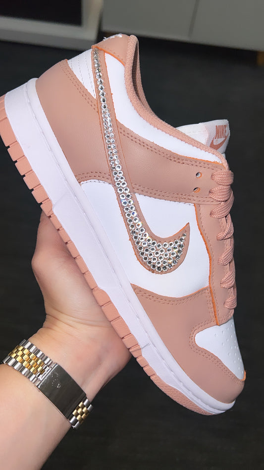 Nike Dunk Low "Rose Whisper " with Swarovski Crystals