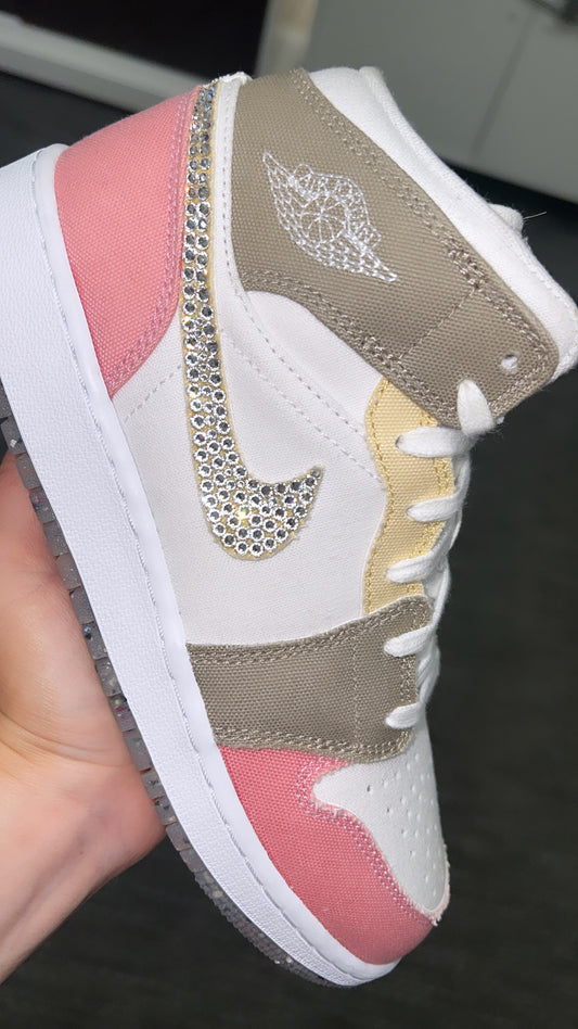 Air Jordan 1 Mid SE with Swarovski Crystals