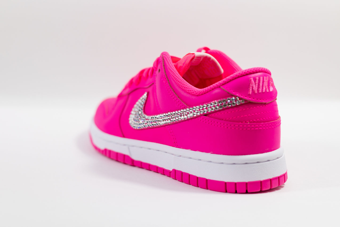 Nike Dunk Low "Hyper Pink" with Swarovski Crystals